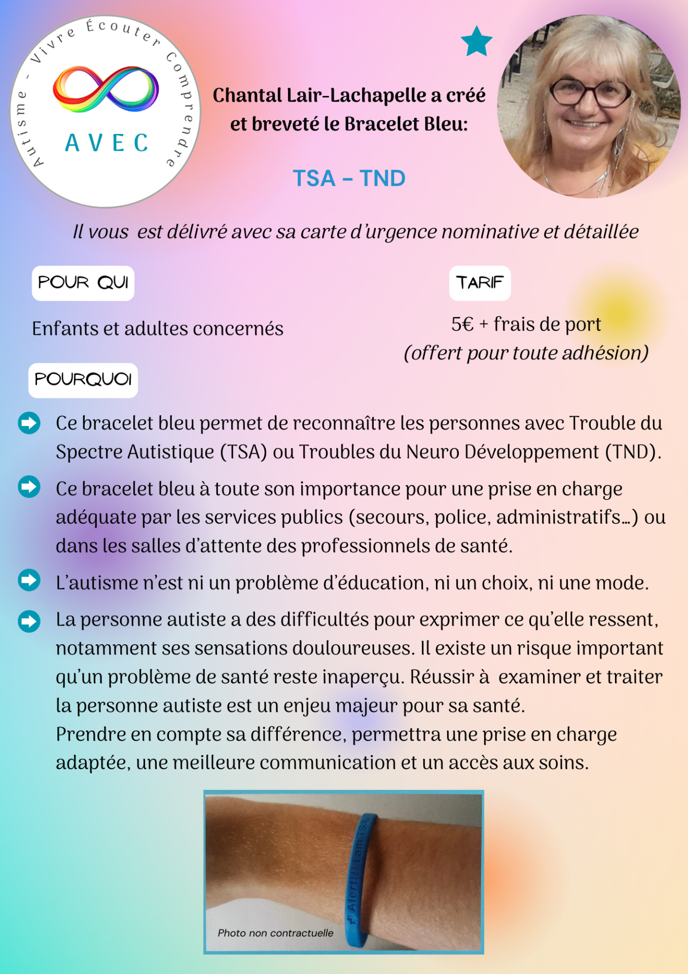 Flyer avec bracelet bleu verso png 1